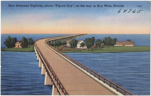 New Overseas Highway, above "Pigeon Key", on the way to Key West, Florida