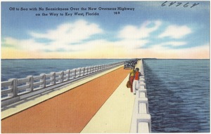 Off to sea with no seasickness over the new Overseas Highway on the way to Key West, Florida