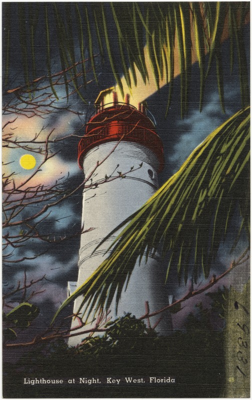 Lighthouse at night, Key West, Florida