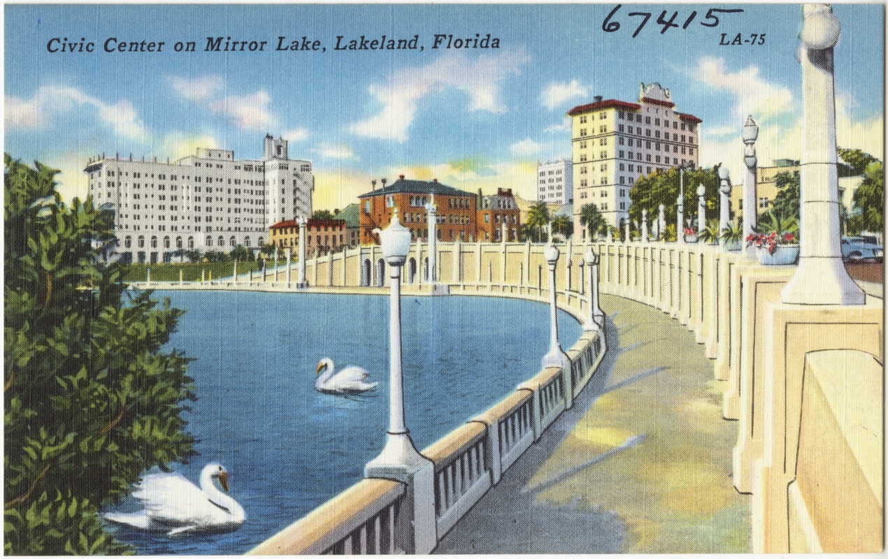 Civic center on Mirror Lake, Lakeland, Florida