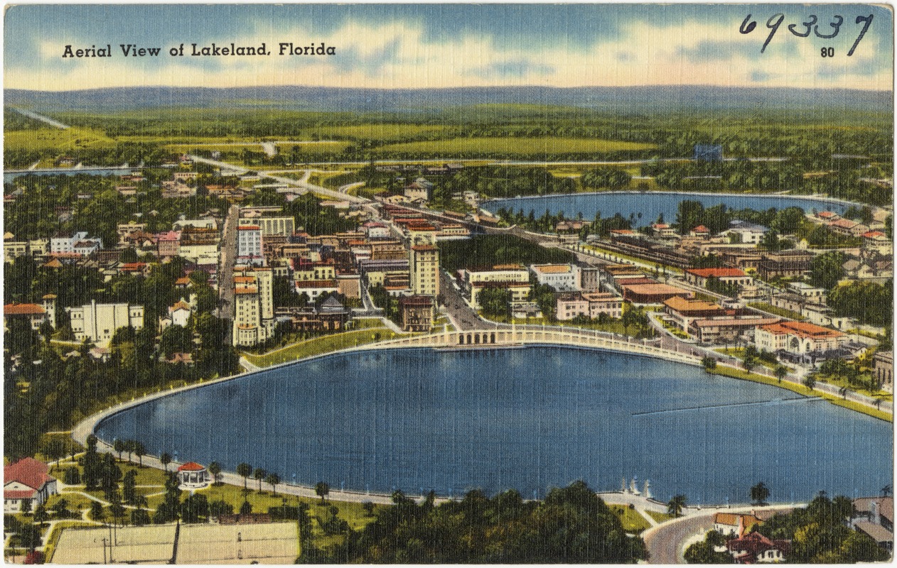 Aerial view of Lakeland, Florida - Digital Commonwealth