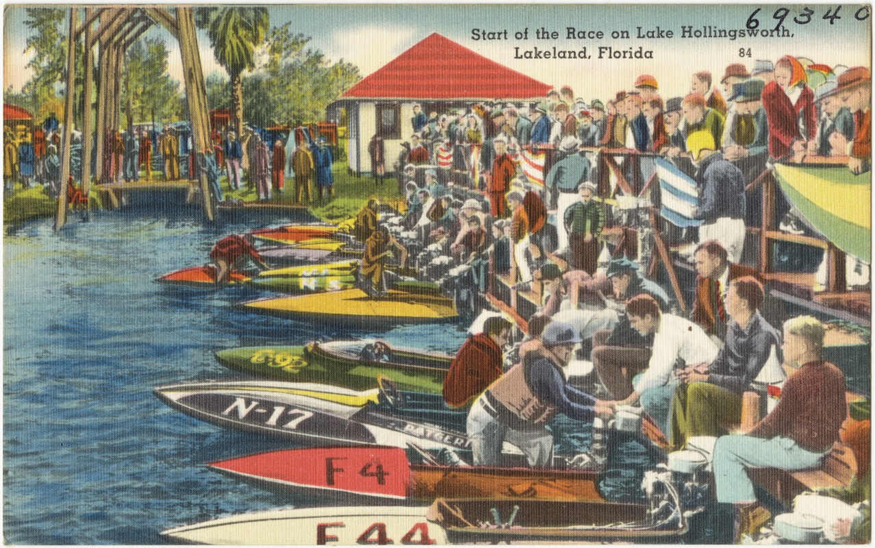 Start of the race on Lake Hollingsworth, Lakeland, Florida