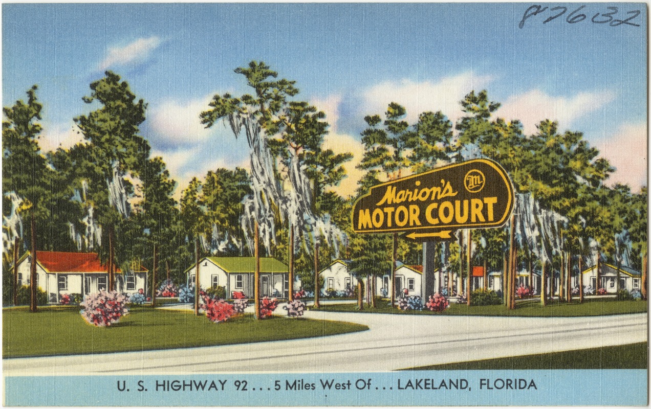Marion's Motor Court, U.S. highway 92, 5 miles west of Lakeland, Florida
