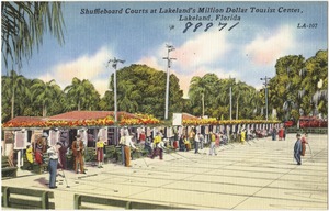 Shuffleboard courts at Lakeland's million dollar tourist center, Lakeland, Florida