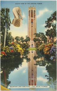 South view of the Singing Tower, Mountain Lake Sanctuary, Lake Wales, Florida