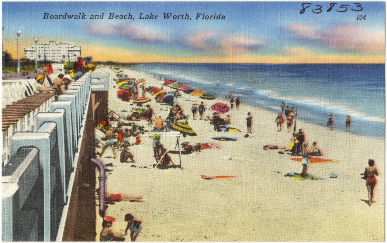 Boardwalk and beach, Lake Worth, Florida Digital Commonwealth