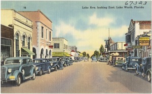 Lake Ave. looking east, Lake Worth, Florida