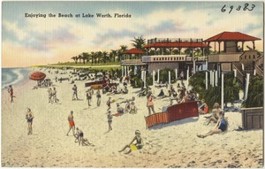 Enjoying the beach at Lake Worth, Florida