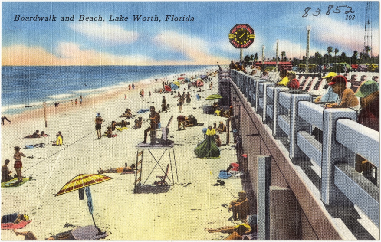 Boardwalk and beach, Lake Worth, Florida