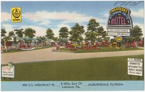 Chandlers' Rainbow Drive Motel, 402 U.S. highway 92, 8 miles east of Lakeland, Fla., Auburndale, Florida