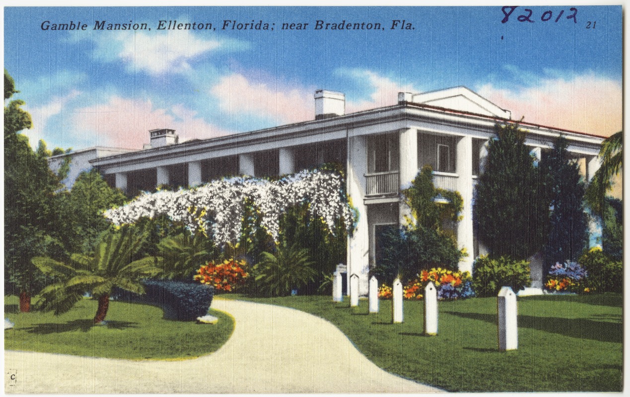 Gamble Mansion, Elllenton, Florida; near Bradenton, Fla.