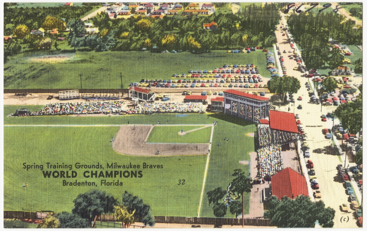 Spring training grounds, Milwaukee Braves, world champions, Bradenton, Florida