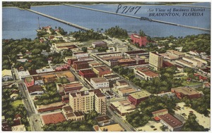 Air view of business district Bradenton, Florida