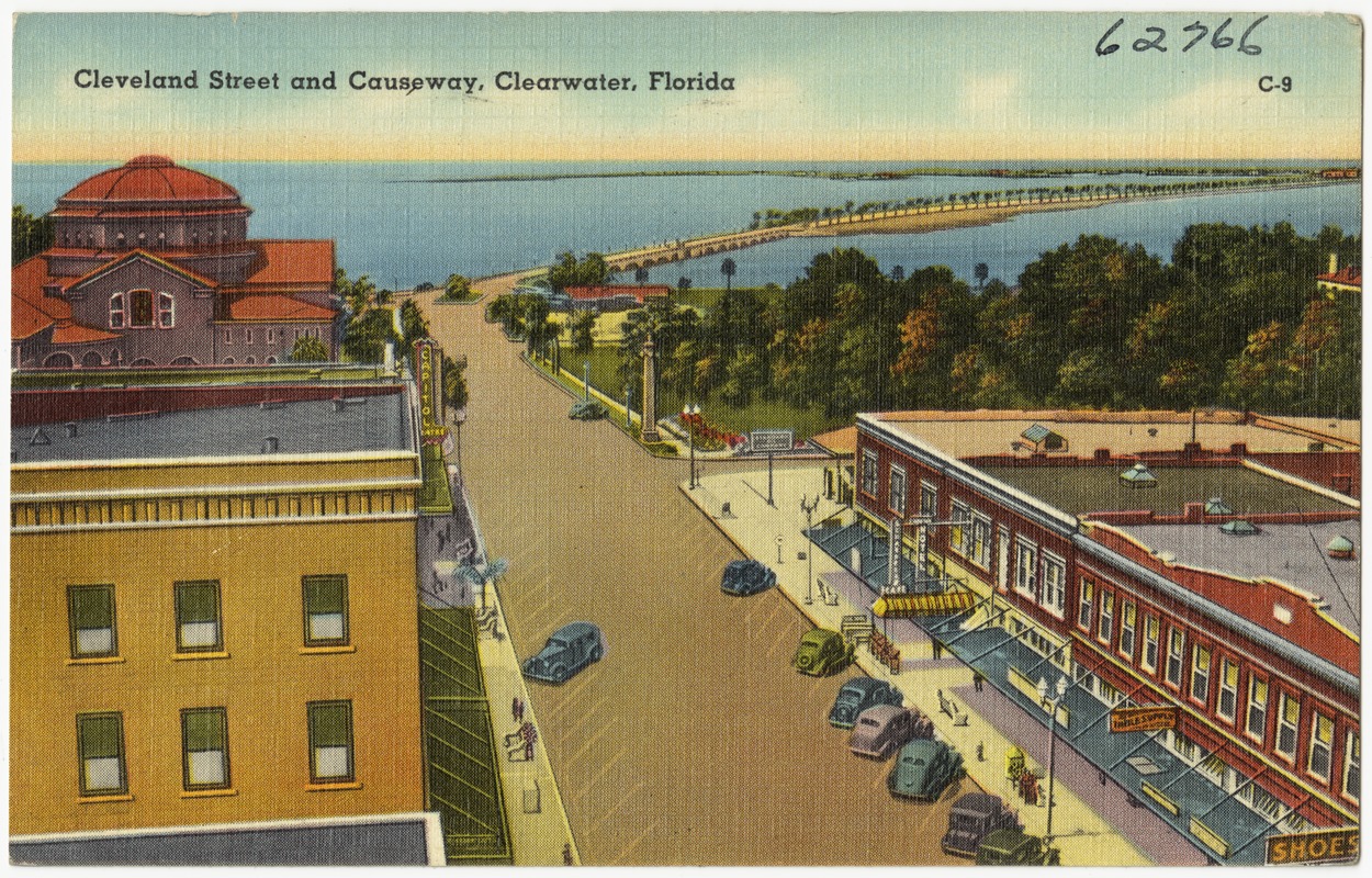 Cleveland Street and causeway, Clearwater, Florida