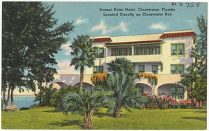 Sunset Point Hotel, Clearwater, Florida, located directly on Clearwater Bay