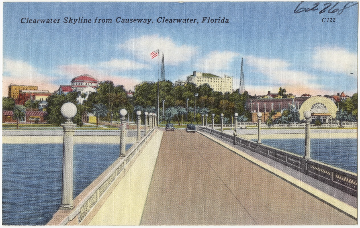 Clearwater skyline from causeway, Clearwater, Florida