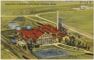 Aerial view of Clewiston Sugar House, Clewiston, Florida