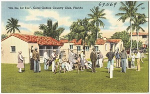"On the 1st tee", Coral Gables County Club, Florida