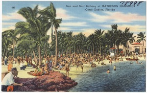 Sun and surf bathing at Matheson Hammock, Coral Gables, Florida