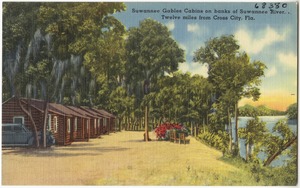 Suwannee Gables Cabins on banks of Suwannee River, twelve miles from Cross City, Fla.