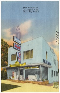S.H Appliance Co., 2417 Riverside Dr., Los Angeles, Calif. Phone NO 4-5212