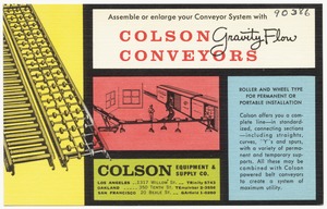 Colson Gravity Flow Conveyors, Colson Equipment & Supply Co.