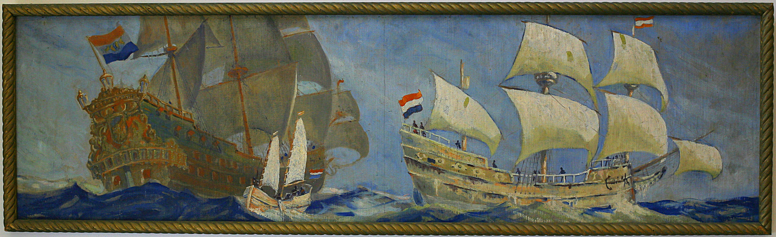 Ships Through the Ages: The Old "Hollandia," Schooner, Hendrik Hudson's "Half Moon"