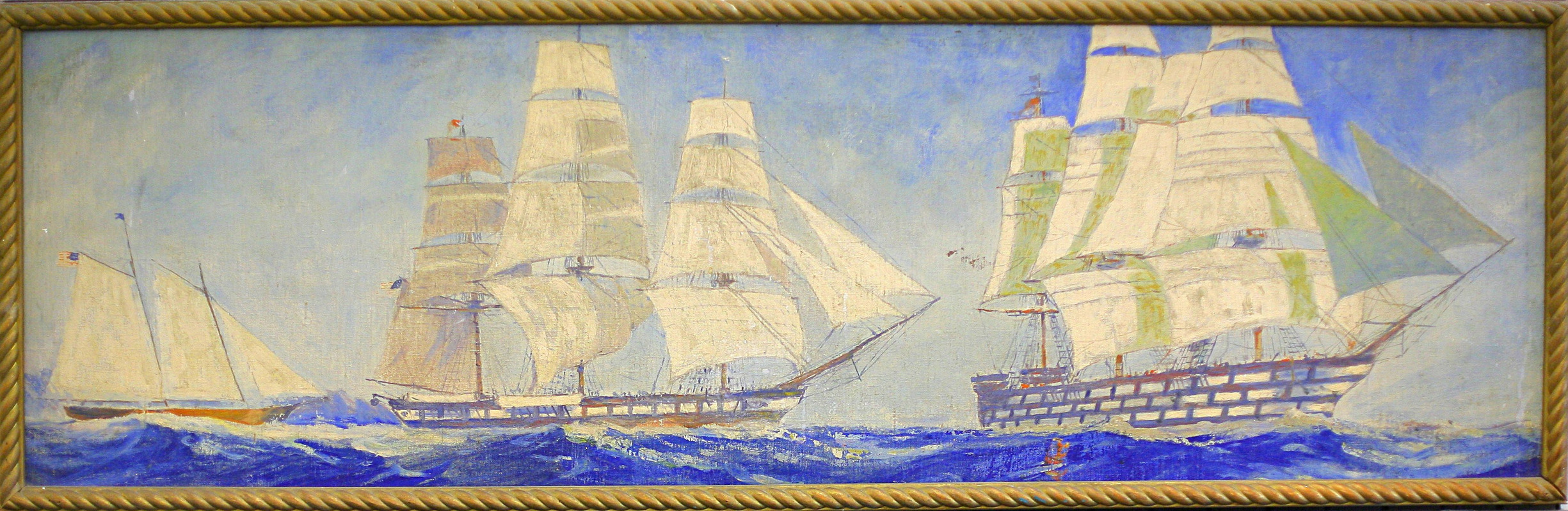 Ships Through the Ages: Yacht "America," Ships of the Line - "Pennsylvania" and "Cumberland"