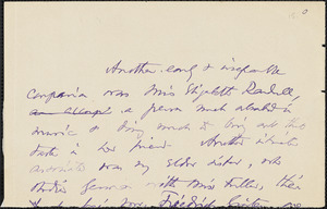 Thomas Wentworth Higginson manuscript fragments, 1884?