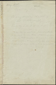 Margaret Fuller manuscript poem, 23 May 1836