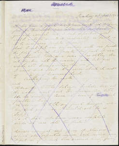 Margaret Fuller autograph letter to William Henry Channing, 8 November 1840