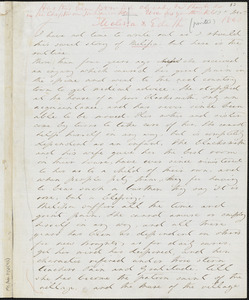Margaret Fuller autograph letter to William Henry Channing, 13 December 1840