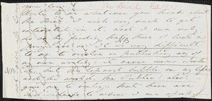 Margaret Fuller autograph letter (fragment) to William Henry Channing, 2 February 1841