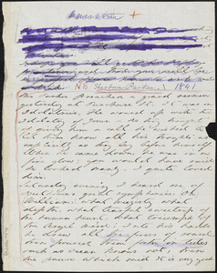 Margaret Fuller autograph letter (fragment) to William Henry Channing, 5 April 1841