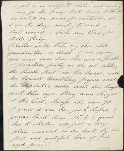 Margaret Fuller autograph letter (incomplete) to William Henry Channing, 15 December 1845