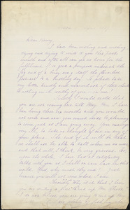 Margaret Fuller manuscript letter (incomplete copy) to Henry Hedge, Boston, 6 April 1837