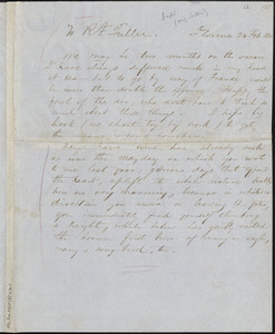 Margaret Fuller, manuscript letter (copy) to Richard Fuller, Florence, 24 February 1850.