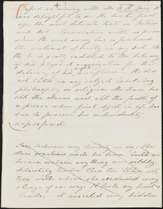 Margaret Fuller manuscript fragment, 1837