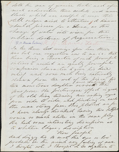 Margaret Fuller autograph manuscript fragment, 1837