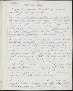 Margaret Fuller autograph manuscript, 30 January 1841