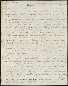 Margaret Fuller manuscript (incomplete), May 1842