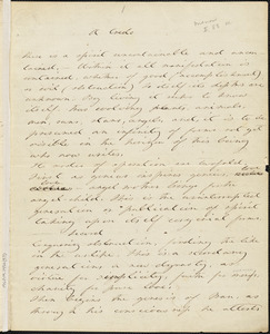 Margaret Fuller autograph manuscript, May 1842