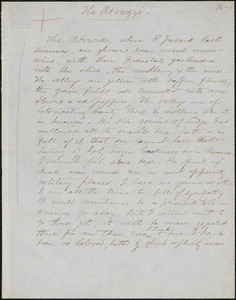 Margaret Fuller autograph manuscript, Autumn, 1849