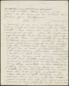 Margaret Fuller autograph manuscript, 183-?
