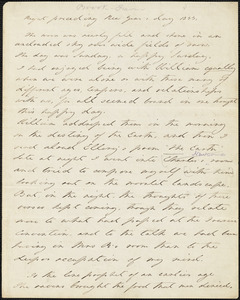 Margaret Fuller autograph manuscript poems, 31 December 1843