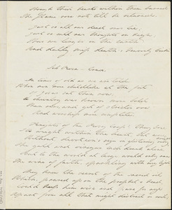Margaret Fuller autograph manuscript fragment, 1844?