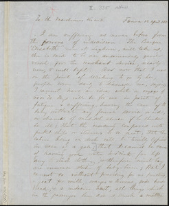 Margaret Fuller autograph letter signed to Marchesa Arconati Visconti, Florence, 12 April 1850