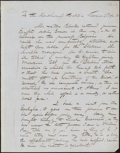 Margaret Fuller manuscript letter (copy) to Marchesa Arconati Visconti, Florence, 25 April 1850