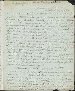 Margaret Fuller manuscript letter (copy) extracts, Jamaica Plain, 13 May 1839