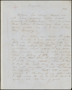 Margaret Fuller manuscript, Florence, 1850